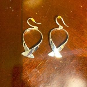 EUC Robert Lee Morris Sculptural Silver Earrings